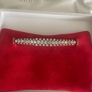 Venus Crystal Metallic Clutch Bag worn twice